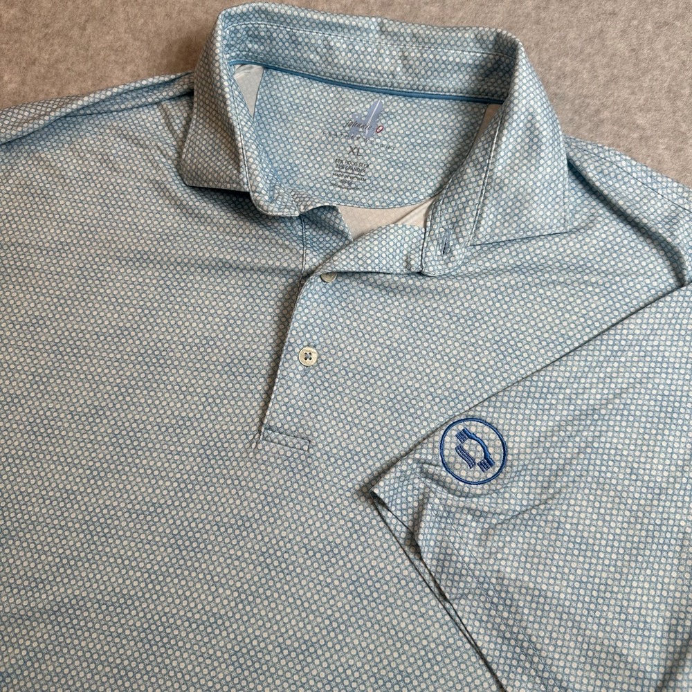 Johnnie-O Jensen Featherweight Polo Mens XL Malibu Blue UPF 50 Golf JMPO5910